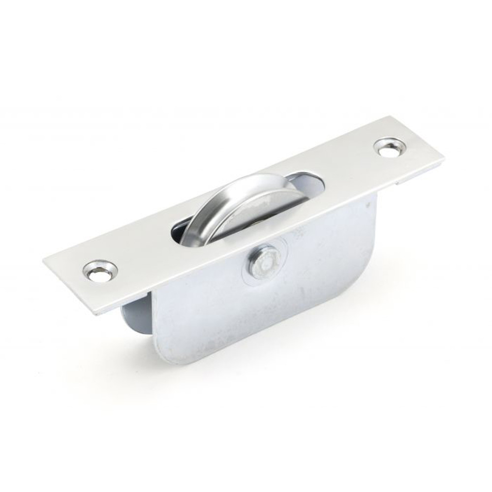 From the Anvil 1 3/4 Inch Square End Sash Pulley - Satin Chrome